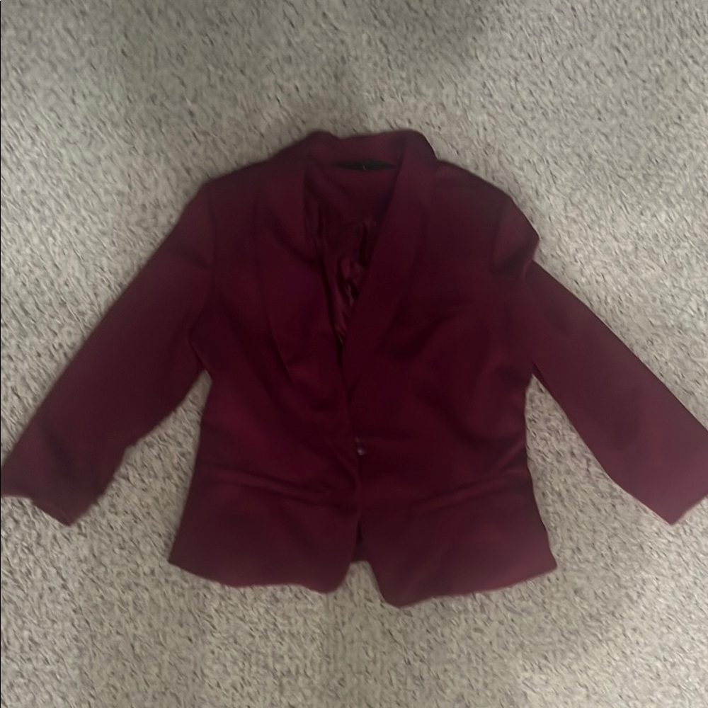 Women's Burgundy Blazer